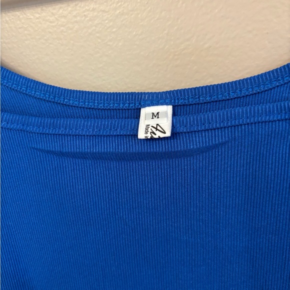 Royal Blue Long Sleeve Maternity Dress - Picture 4 of 5